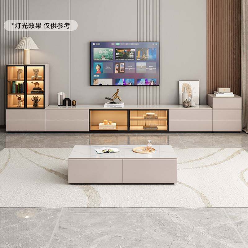 电视柜组合客厅家用小户型落地柜茶几组合柜现代简约实木电视机柜