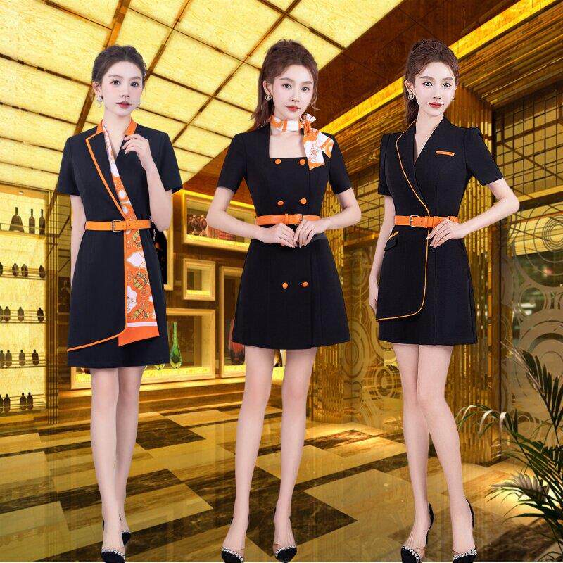 新款夜总会DJ公主工作服KTV女服务员连身装夜场酒吧小妹技师制服