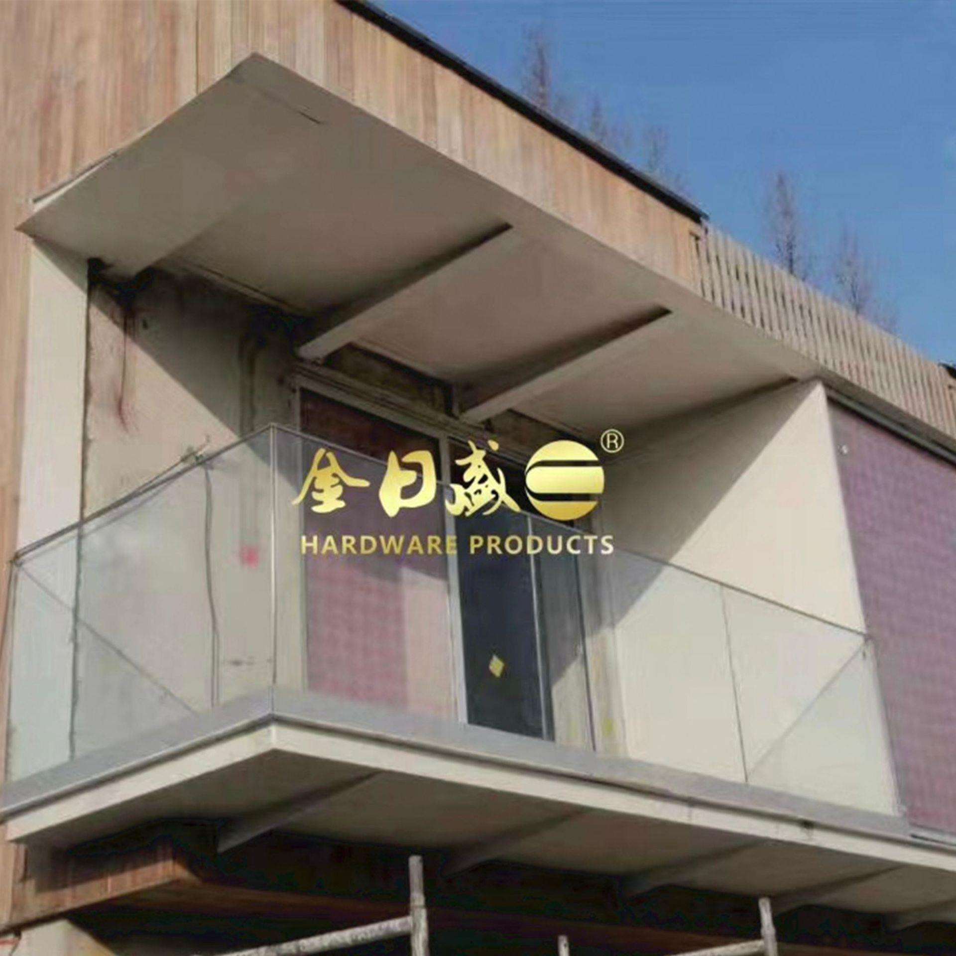 不锈钢立柱钢化玻璃楼梯扶手栏杆阁楼阳台护栏无框玻璃U型槽扶手