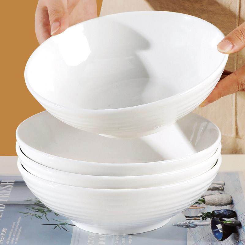 纯白盘子盘子深盘家用陶瓷深口圆盘高脚盘子餐盘厨房装菜专用餐具,餐饮具,盘,淘宝优惠券,粉丝福利购,淘宝优惠卷