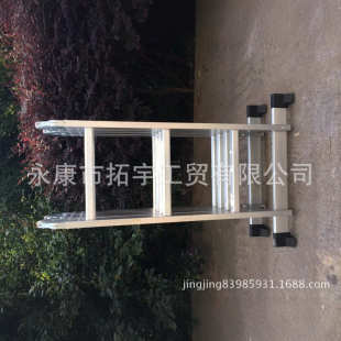 拓宇多功能铝合金梯子4折工程梯人字关节梯便携折叠梯工厂直供