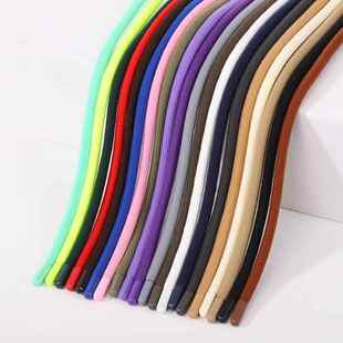 运动裤腰绳 卫衣帽子抽绳 彩色合金头实心圆带绳 休闲裤系腰绳子