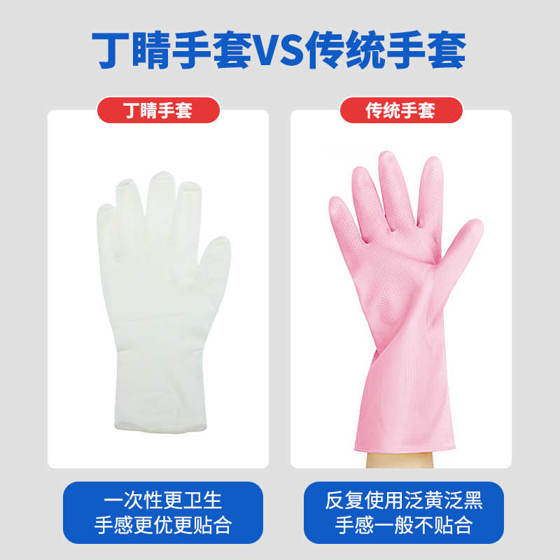 批发丁腈手套白色劳保电子工厂丁晴丁腈防护一次性手套供应