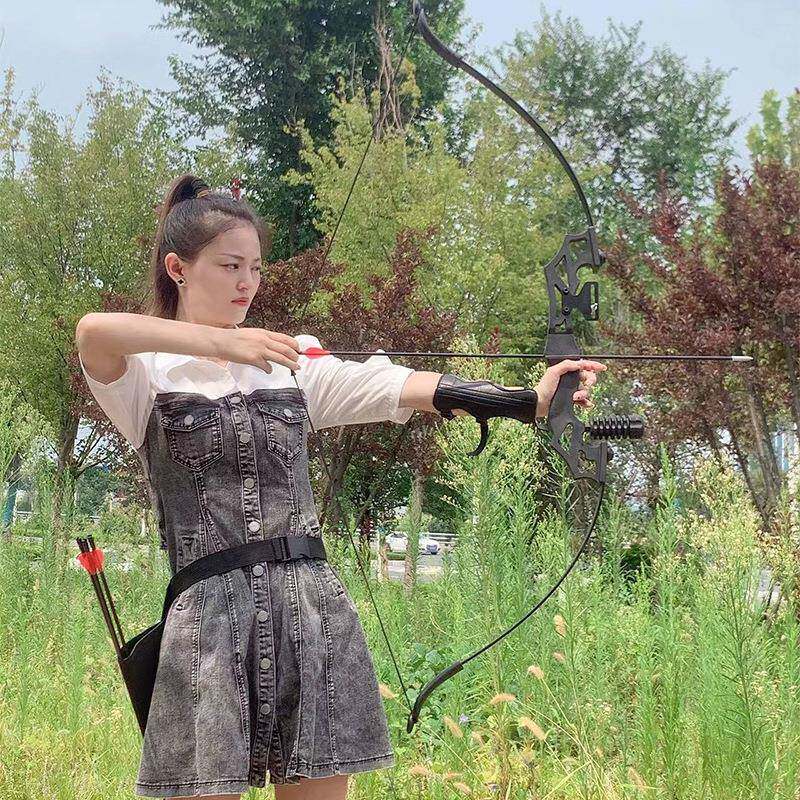 反曲弓 射箭器材 反曲弓箭攻防弓双箭台左右手通用户外射箭弓箭