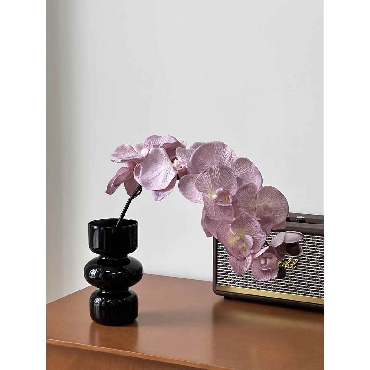 仿生蝴蝶兰假花花摆设轻奢花艺花瓶插花家居客厅装饰摆件花束