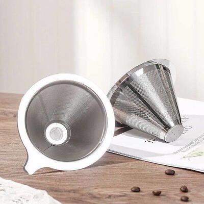 Stainless Steel Coffee Filter Reusable Pour Over Cone