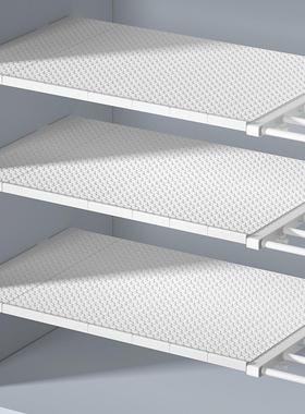 免打孔伸缩厨房置物架 窄窗台白色可调节支撑隔板 支援多尺寸调整