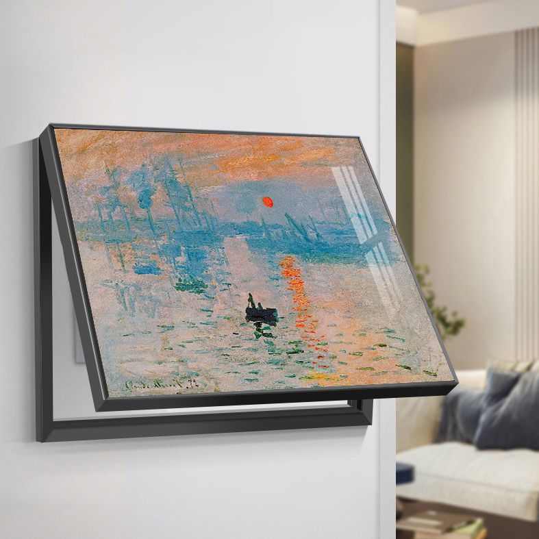 电表箱盒遮挡贴纸装饰画免打孔莫奈抽象配电箱壁画电闸箱总开关