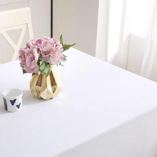 White tablecloth cloth art conference room long table