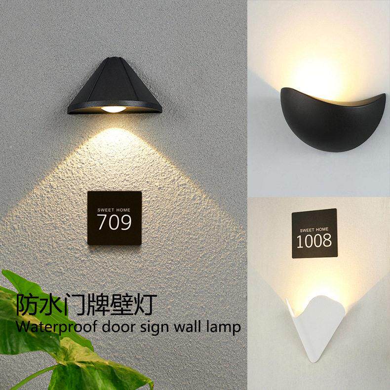 LED户外防水壁灯欧式简约走道灯外墙柱头灯别墅店面门口招牌射灯