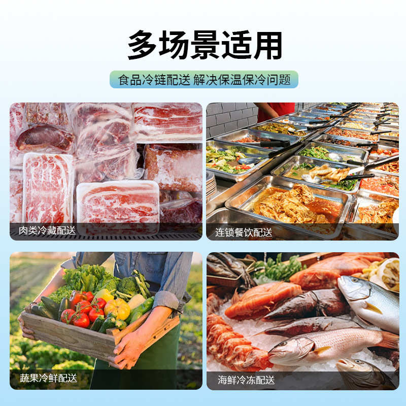 85升大容量生鲜蔬果冷链配送保温箱pu户外食品摆摊冷藏保鲜箱批发