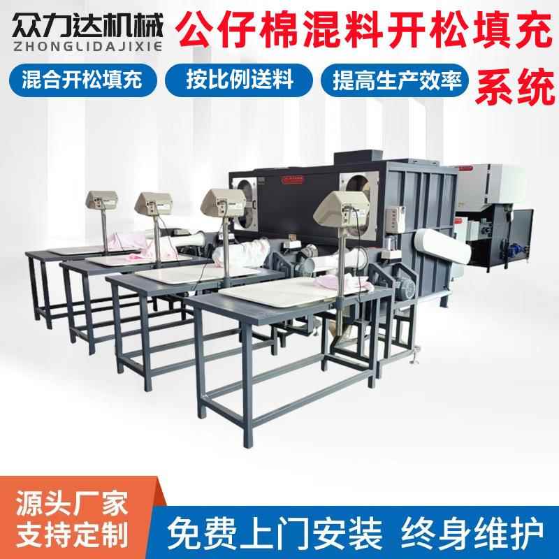 自动开松开棉毛绒玩具填充机公仔棉开松机枕头枕芯小型充棉机厂家