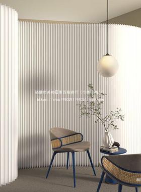 一间墙纸隔白色纸墙屏风板办公室分隔可风折叠屏挡79893板直播背