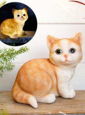 小猫咪花园摆件动物树脂工艺品庭院阳台动物摆设创意户外装饰布置