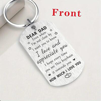 Remember I Love You Dad Gifts, Happy Birthday Keychain Gift