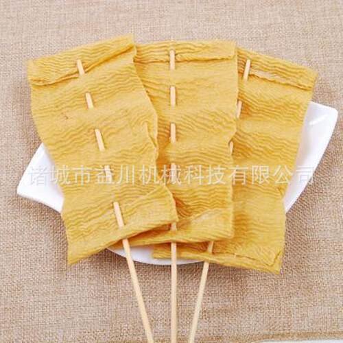 每小时3000串全自动豆皮穿串机厂家益川机械豆干串穿串机