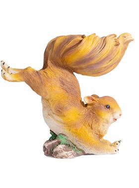 新品创意松鼠尾巴鸟喂食器花园户外庭院家居摆件装饰品雕像