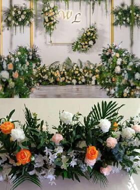 婚排花舞台TBHG-1188台路礼引庆花婚现场布置链花排花条婚庆装饰