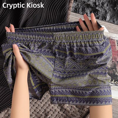 Cryptic Kiosk高端纯棉阿罗裤男复古民族风时尚中腰男士平角短裤