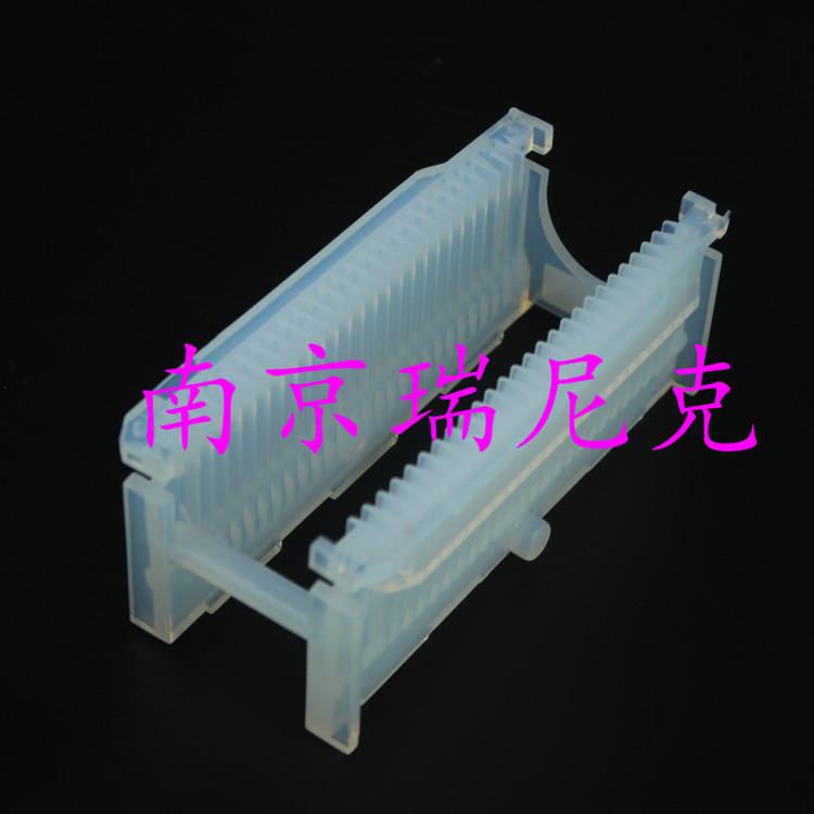 厂家直供PFA花篮导电玻璃清洗架透明聚四氟乙烯硅片晶体清洗架