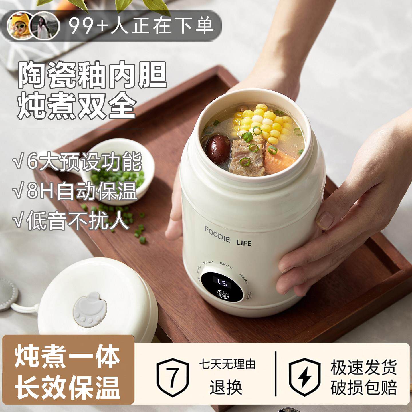 便携式烧水杯恒温杯烧水壶小型外出冲泡奶电热水杯加热旅行电煮杯