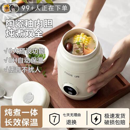 便携式烧水杯恒温杯烧水壶小型外出冲泡奶电热水杯加热旅行电煮杯