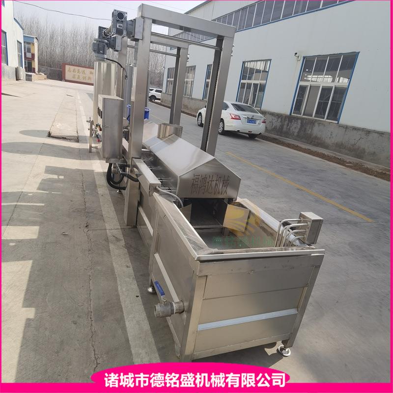 馓子入料可定型的油炸锅 单排馓子油炸流水线 炸芝麻馓子油炸机