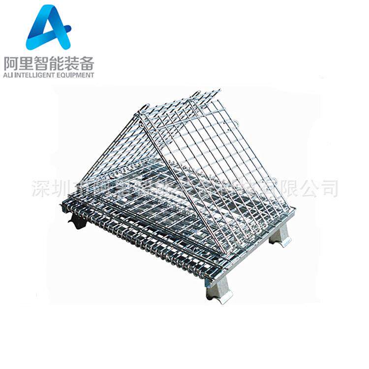 供应欧式仓储笼仓库笼折叠式物流台车折叠式仓储笼可图片