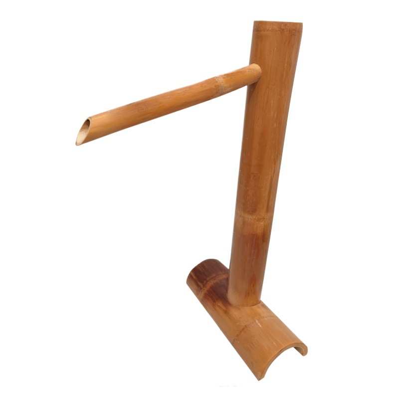 竹筒流水摆件石钵庭院阳台中式景观水缸槽鱼池纯手工惊鹿水循环泵