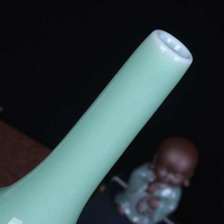 景德镇陶瓷花瓶 纯手工豆青釉仿古花瓶 客厅装饰摆件 工艺品瓷器,家居饰品,花瓶,淘宝优惠券,粉丝福利购,淘宝优惠卷