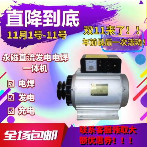 小型多功能全铜永磁直流发电机弧焊电焊机户外发电电焊两用All