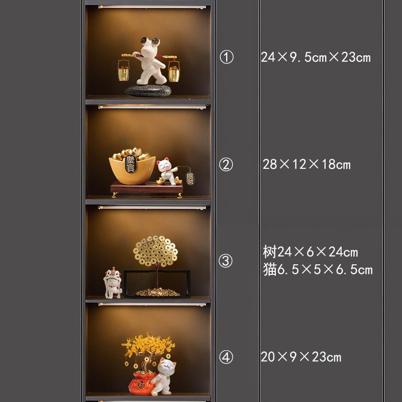 高档新中式一桶金招财福业气熊装摆件客厅电视礼柜饰品收银柜台乔