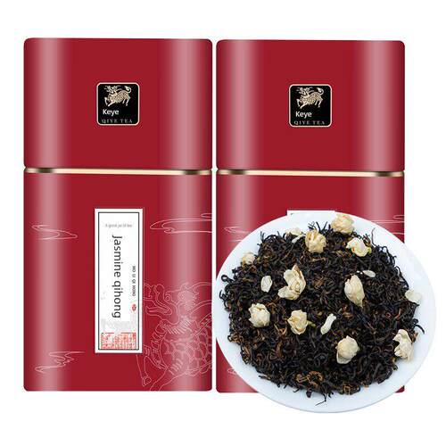 茉莉祁红红茶茶叶春茶茉莉花香浓香散装自己喝罐装250g