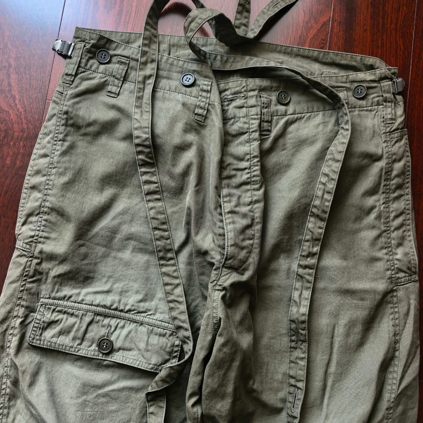 Visvim Northrop Cargo Overalls — label