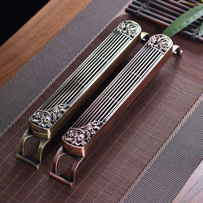 古琴合金线 线香炉卧香香盒线 线香插薰梵茶XIF道摆件炉家用沉檀