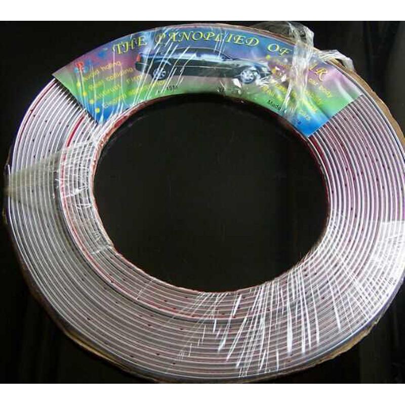 汽车防撞条电镀防刮擦条防蹭条车窗车门银色装饰条亮条25mm宽