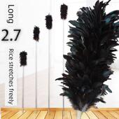 鸡毛掸子可伸缩长除尘家用除尘真毛静电除尘清洁床底商用旧