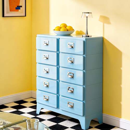 redcherry设计师款复古斗柜小户型餐边柜ins抽屉收纳柜多功能柜子