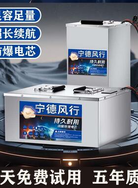 宁德磷酸铁锂电池72v60v48v伏二三四轮电动车电池专用大容量电瓶