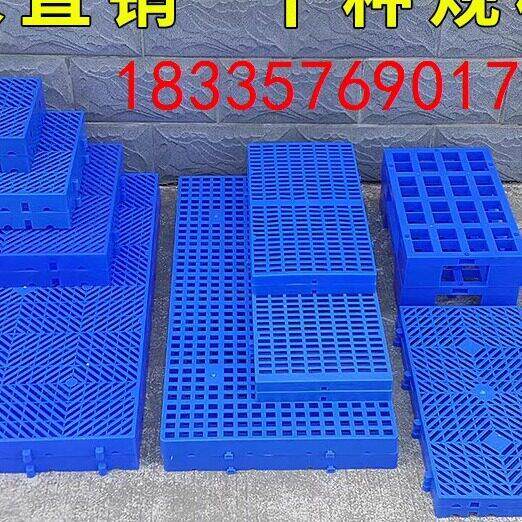 蓝色堆高栈板 防潮地脚塑料托盘适用于仓储空间优化 冷藏库用堆高