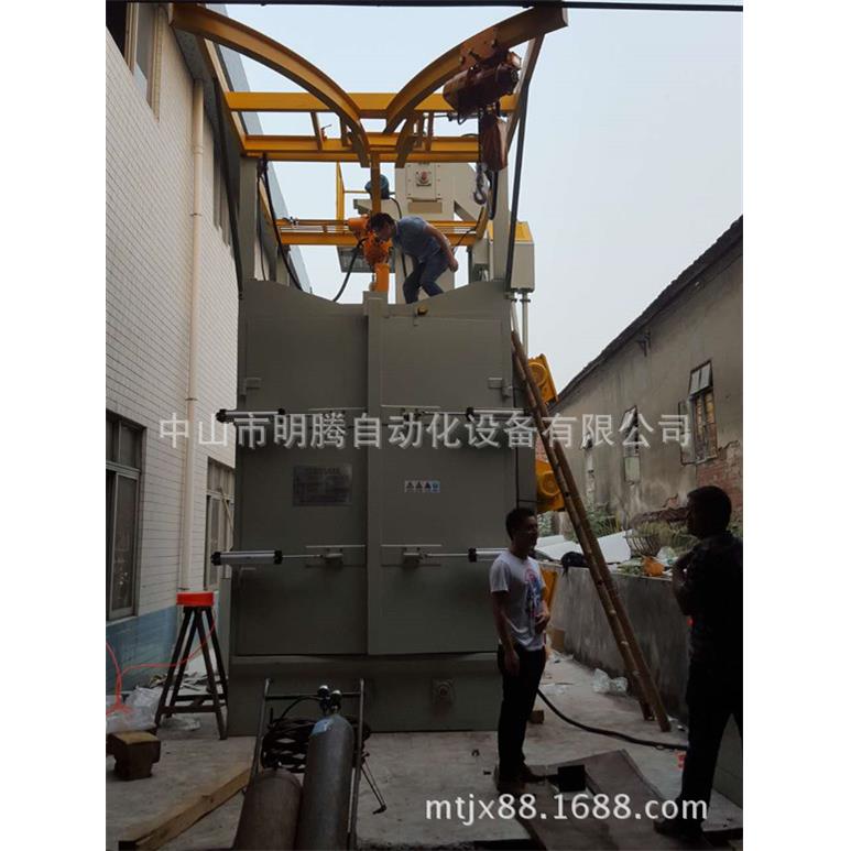 汽车轮毂翻新除锈全自动抛丸清理设备吊钩式吊挂式自动抛丸机
