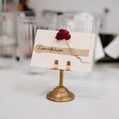 创意覆古金属桌卡桌面立式 饰名片夹蛋糕甜品价签牌标签牌办公室 装