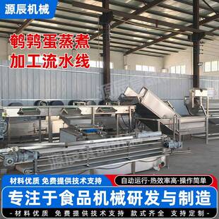 鹌鹑蛋剥壳流水线盐焗蛋蒸煮熟化剥皮鹌鹑蛋蒸煮冷却去壳机