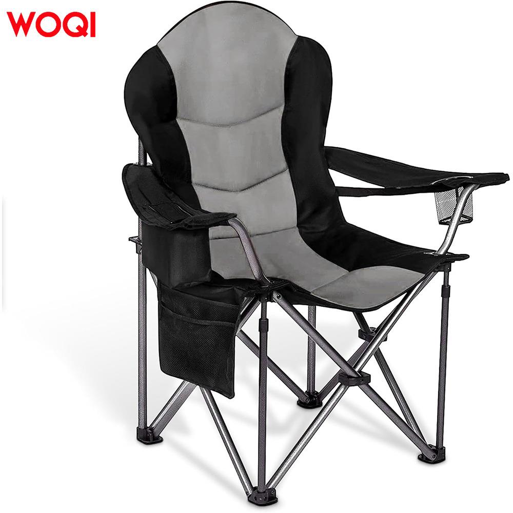 WOQI户外野营超大软垫,带腰部背部支撑冰袋折叠椅