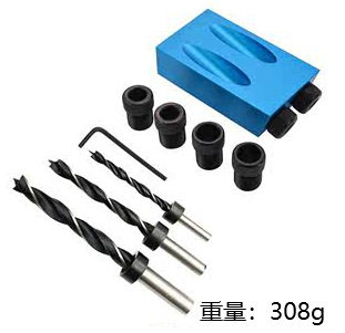 15° 블루 목공 비스듬한 구멍 로케이터 목공 드릴링 로케이터 비스듬한 구멍 로케이터 포지셔닝 드릴 3점 드릴