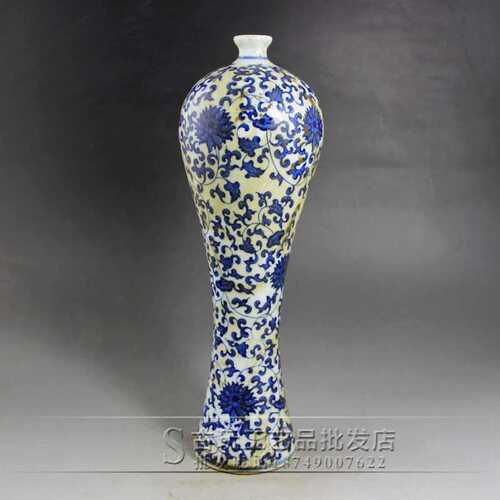 复古旧美人工艺品做瓶青花瓷瓷器古玩梅陶瓷批发明清摆件瓶