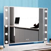 梳妆高端超桌面镜子led语音声控大号卧白化妆镜主智能镜台式 带灯