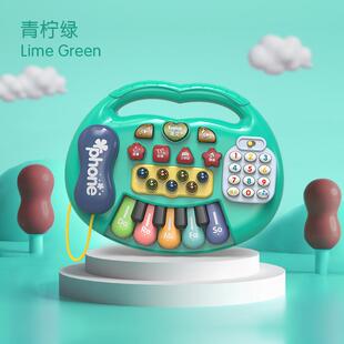 新款儿童电琴子宝宝益智玩具多功能电话机早钢琴教乐器乐音婴幼儿