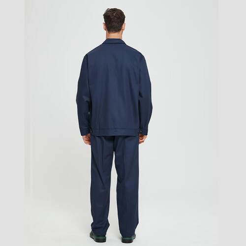 佰益 阻燃工作服电焊工服中石油石化厂服7032 深蓝色 175/xL