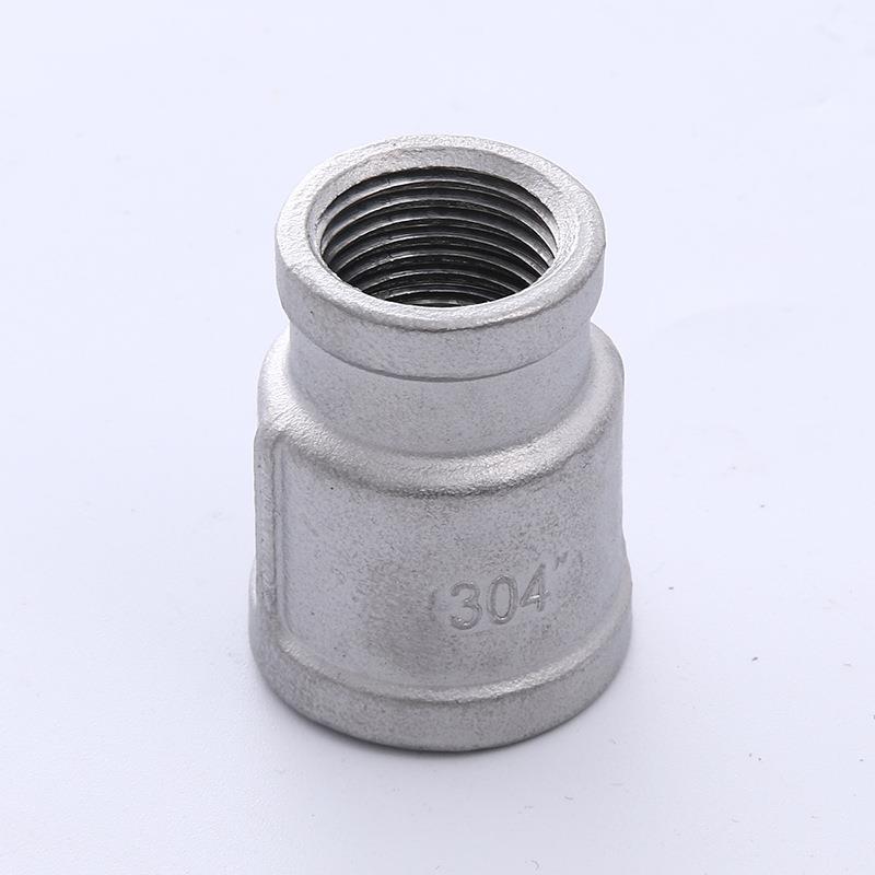 304不锈钢变径内丝大小接头 异径内丝直通管箍 内丝大小头